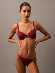 Calvin Klein | Sheer Marquisette High Leg Tanga | Syrah