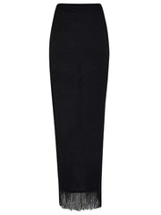 Pour Moi | Fringe Trim Crinkle Multiway Sarong | Black