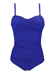 Pour Moi | Santa Monica Strapless Tummy Control Swimsuit | Ultramarine
