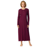 DKNY | Long Sleeve Sleep Shirt | Burgundy