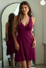 Pour Moi | Sofa Loves Lace Hidden Mesh Support Chemise | Berry