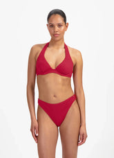 Beachlife | Halter Bikini Top | Lipstick Red