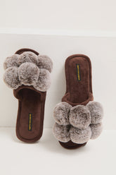 Pretty You London | Dolly Slippers | Chocolate