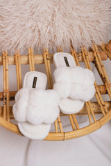 Pretty You London | Dolly Slippers | White
