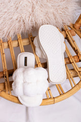 Pretty You London | Dolly Slippers | White
