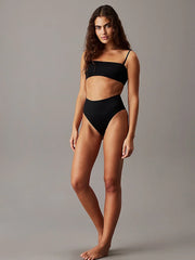 Calvin Klein | CK Essentials High Waisted Bikini Bottoms | Black