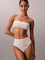 Calvin Klein | CK Essentials High Waist Bikini Bottom | Stippled Skin Tofu