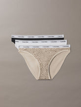 Calvin Klein | Icon Logo 3 Pack Bikini Briefs | Black/ White/ Animal Mirror
