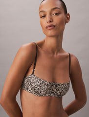 Calvin Klein | Satin Balconette Bra | Animal Print Temp