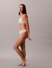 Calvin Klein | Perfectly Fit Lace Thong | Bone White