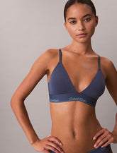 Calvin Klein | Icon Cotton Modal Lightly Lined Triangle Bralette | Dark Denim
