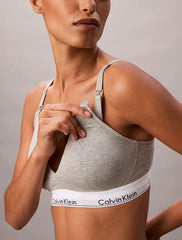 Calvin Klein | Icon Cotton Modal Lightly Lined Triangle Maternity Bralette | Grey Heather