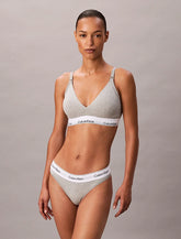 Calvin Klein | Icon Cotton Modal Lightly Lined Triangle Maternity Bralette | Grey Heather