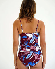 Moontide | Botanica Twist Tankini | Maroon