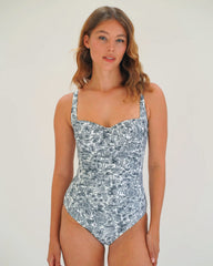 Moontide | Vivian Fuller Cup Twist Swimsuit | White