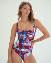 Moontide | Botanica Fuller Cup Twist Swimsuit | Maroon