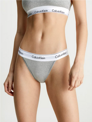 Calvin Kein | Modern Cotton High Leg Tanga | Grey Heather