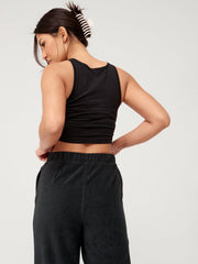 Calvin Klein | Ck Cropped Beach Tank Top | Black