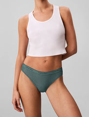 Calvin Klein | Icon Logo Lace 3 Pack Bikini Briefs | Slate Tuqouis/ Frozen Fjord/ White