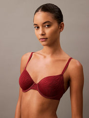 Calvin Klein | Sheer Marquisette Demi Bra | Syrah