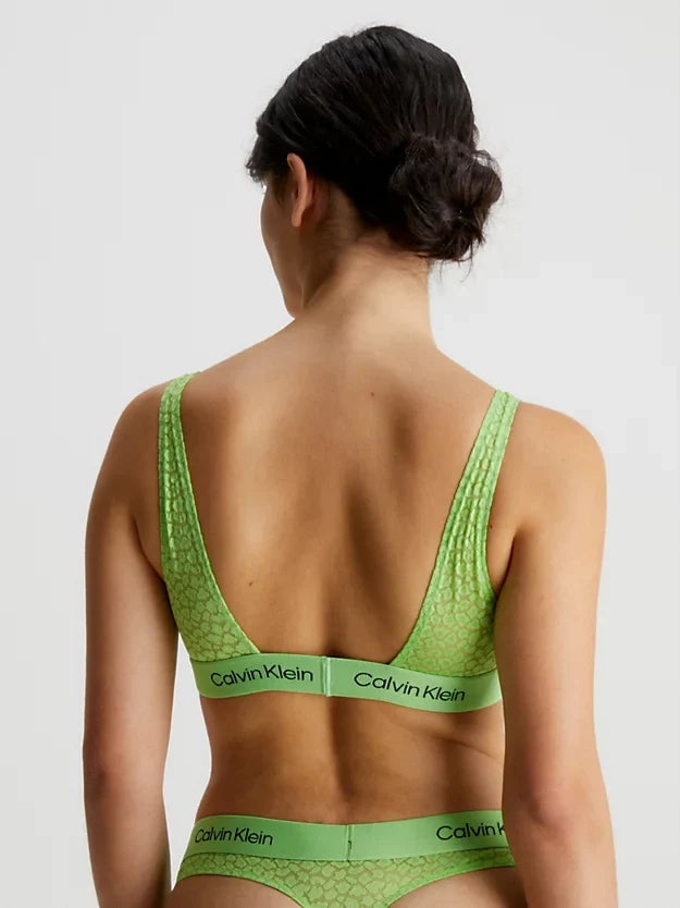 Calvin Klein | CK96 Unlined Bralette | Fab Green