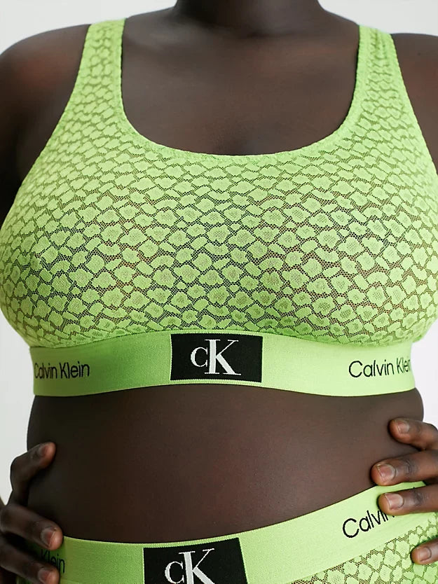 Calvin Klein | CK96 Unlined Bralette | Fab Green