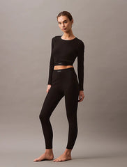 Calvin Klein | Modern Rib Cropped Lounge T-shirt | Black