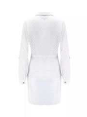 Pour Moi | Chevron Stripe Beach Shirt | White