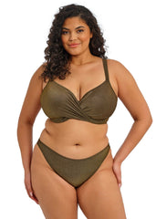 Elomi | Sunset Shimmer Plunge Bikini Top | Gold Rush