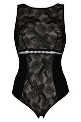 Maison Lejaby | Songe Floral Lace Bodysuit | Black