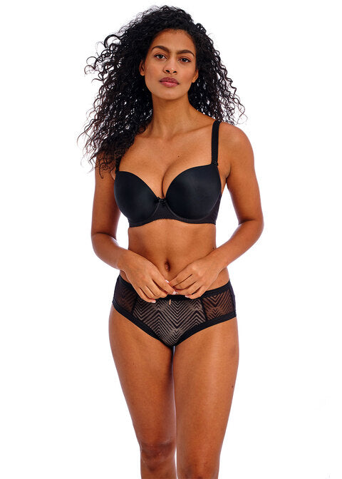 Freya | Deco Moulded Plunge T-Shirt Bra | Black