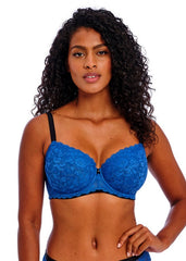 Freya | Offbeat Padded Half-Cup Bra | Dazzling Blue