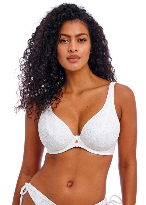 Freya | Nomad Nights High Apex Bikini Top | White