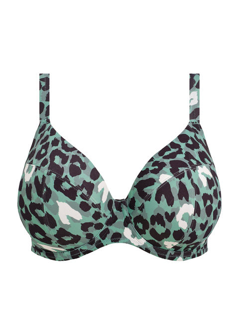 Elomi | Jungle Bay Plunge Bikini Top | Olive