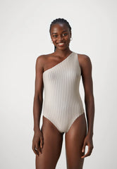 Calvin Klein | One Shoulder Swimsuit | Stone