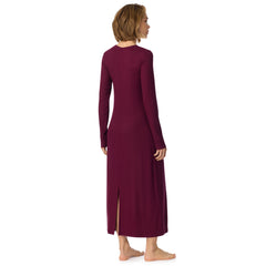 DKNY | Long Sleeve Sleep Shirt | Burgundy