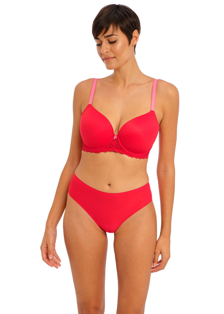 Freya | Offbeat Moulded Demi | Chilli Red