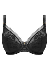Fantasie | Fusion Lace Padded Plunge Bra | Black