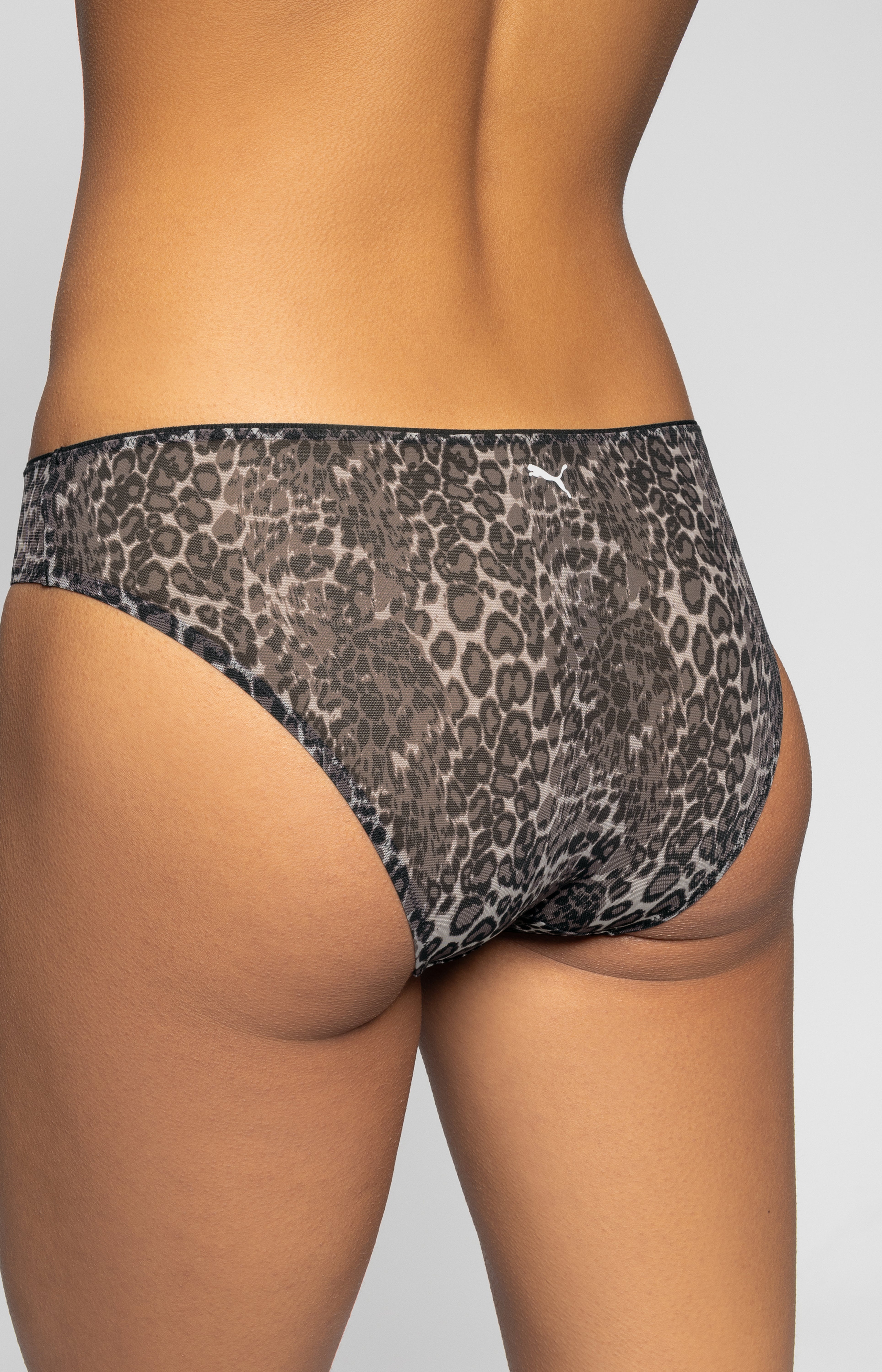 Puma | 2 Pack Animal Mesh Briefs | Black Combo