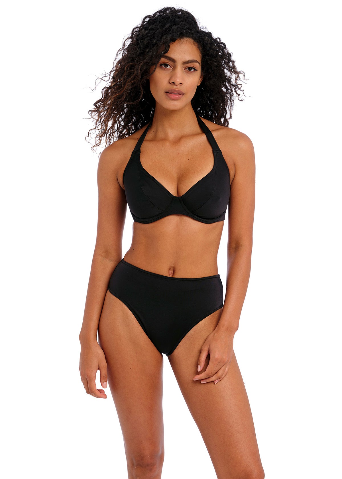 Freya | Jewel Cove Halter Top | Black