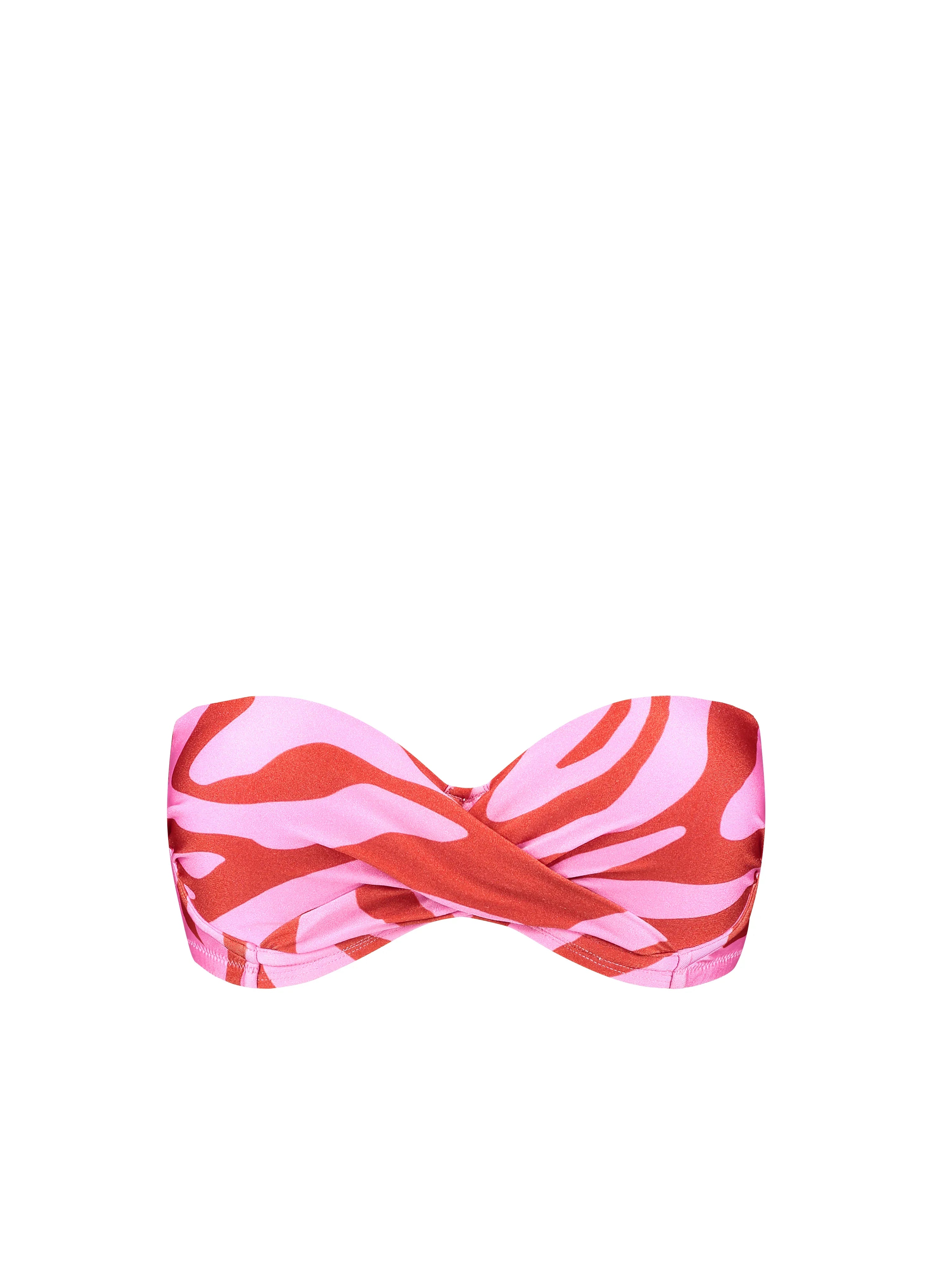 Beachlife | Twist Front Bikini Top | Pink Zebra