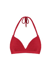 Beachlife | Moulded Halter Bikini Top | Lipstick Red