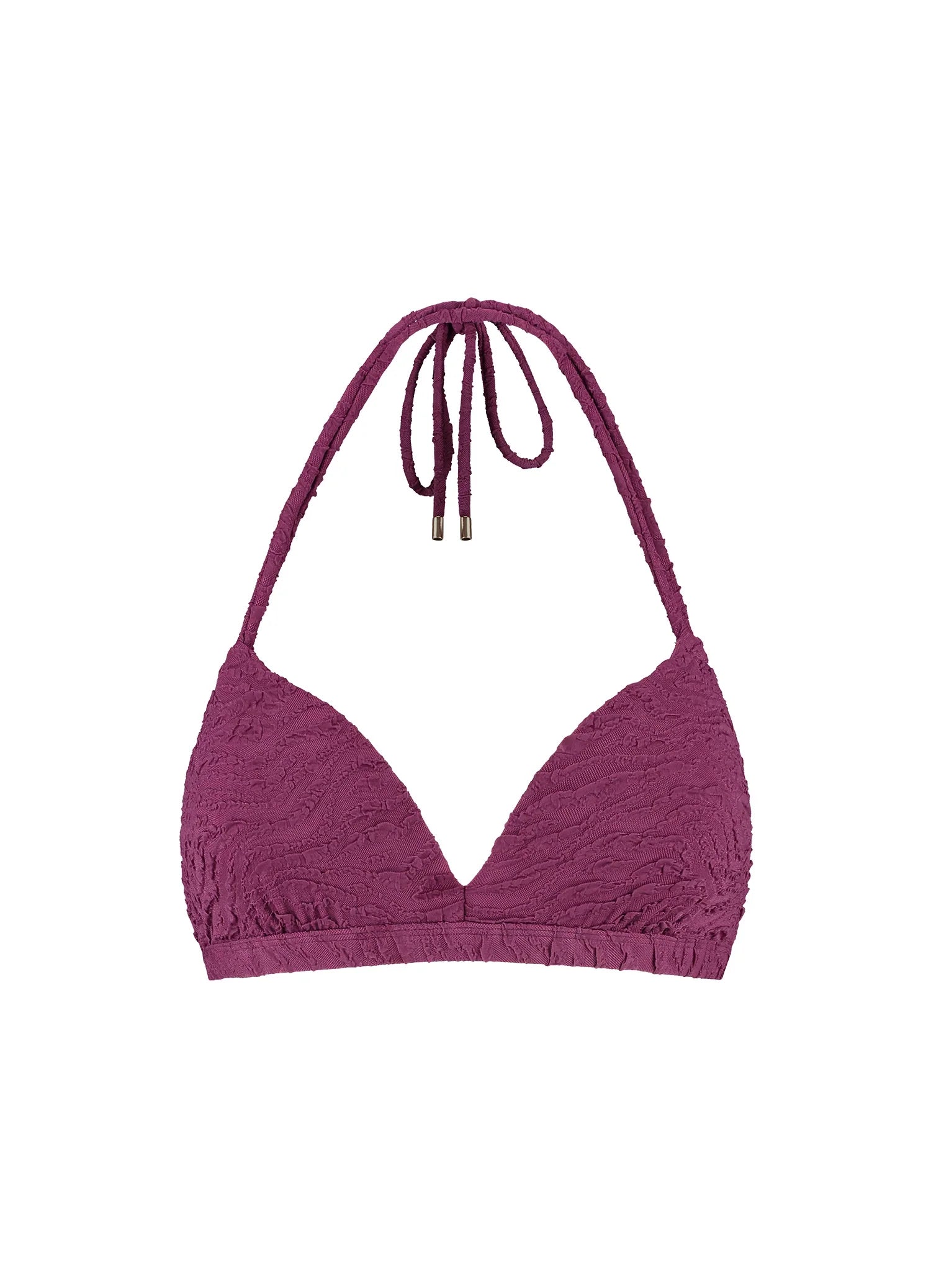 Beachlife | Moulded Halter Bikini Top | Bright Plum