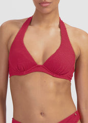 Beachlife | Halter Bikini Top | Lipstick Red