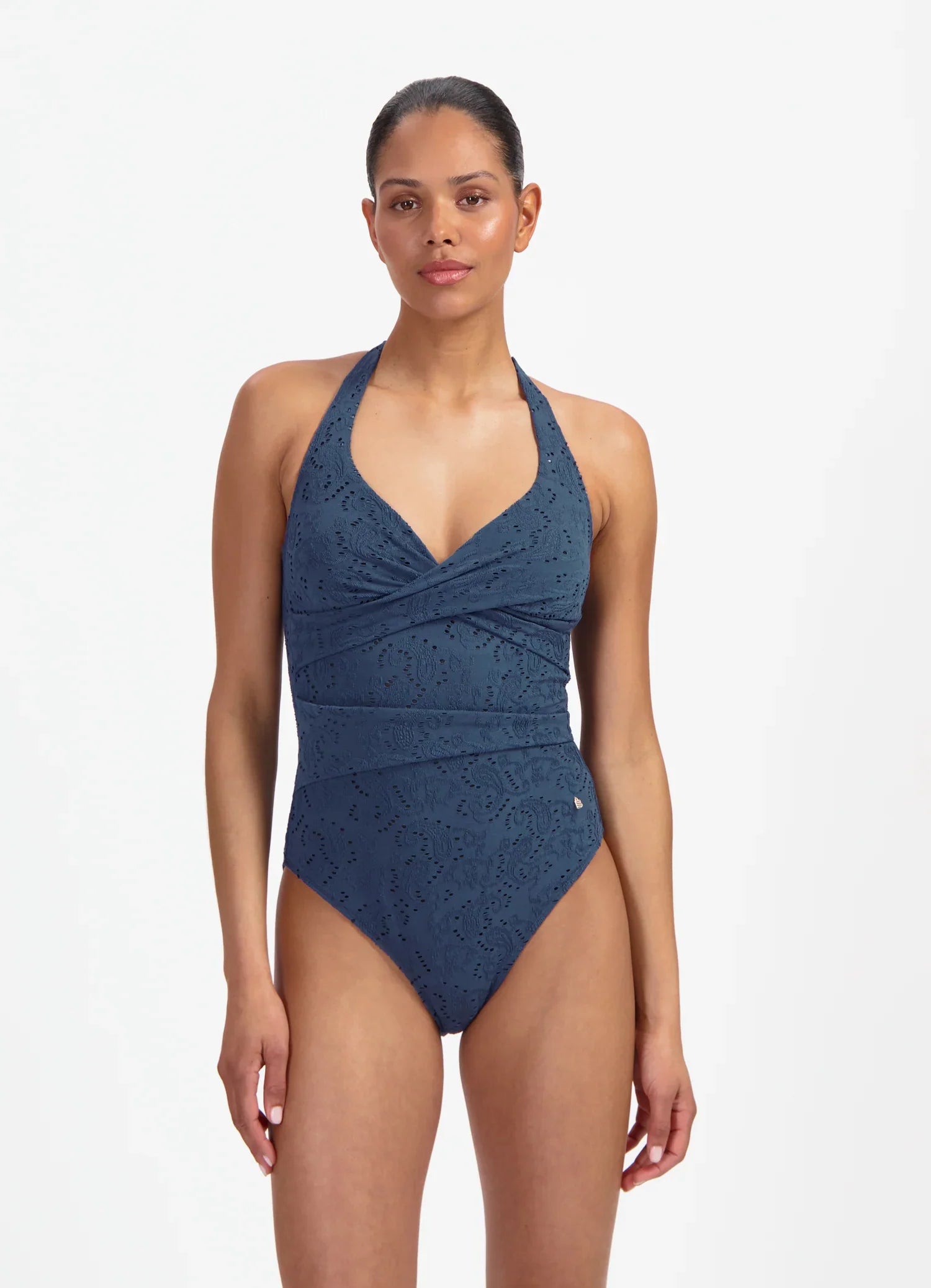 Beachlife | Embroidery Wrap Swimsuit | Nightsky