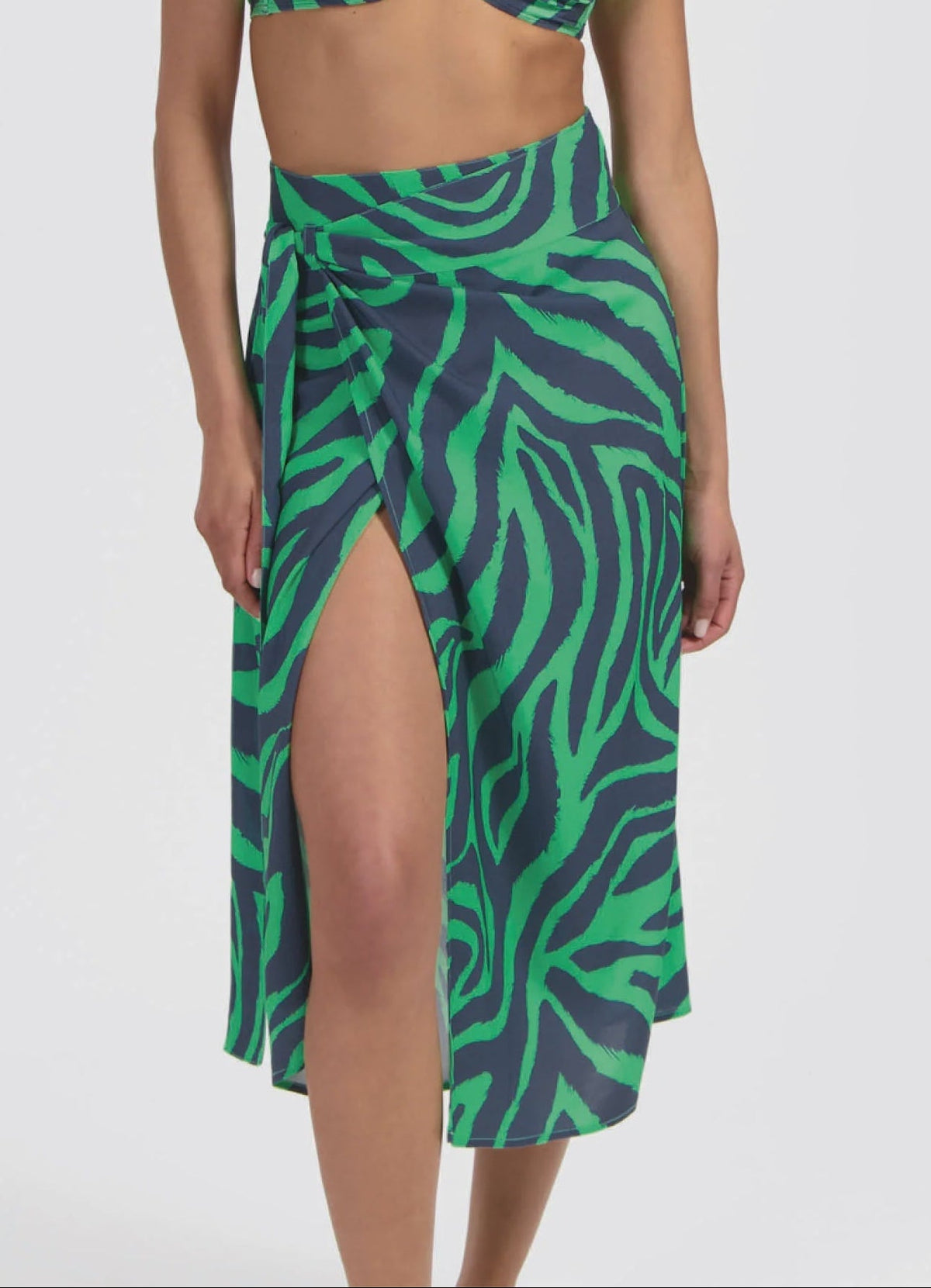 Beachlife | Wrap Skirt | Green Tiger