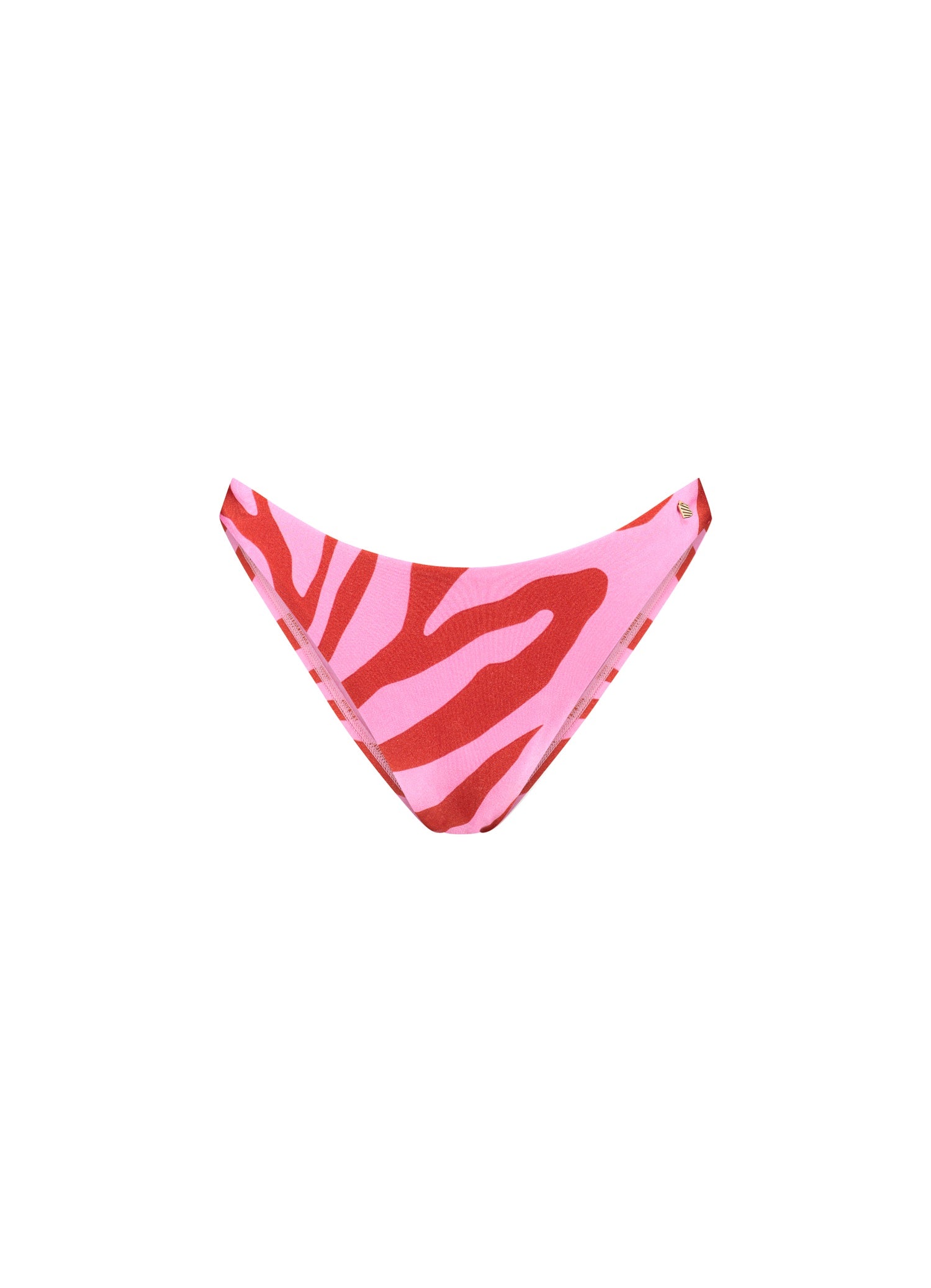 Beachlife | High Leg Bikini Bottom | Pink Zebra