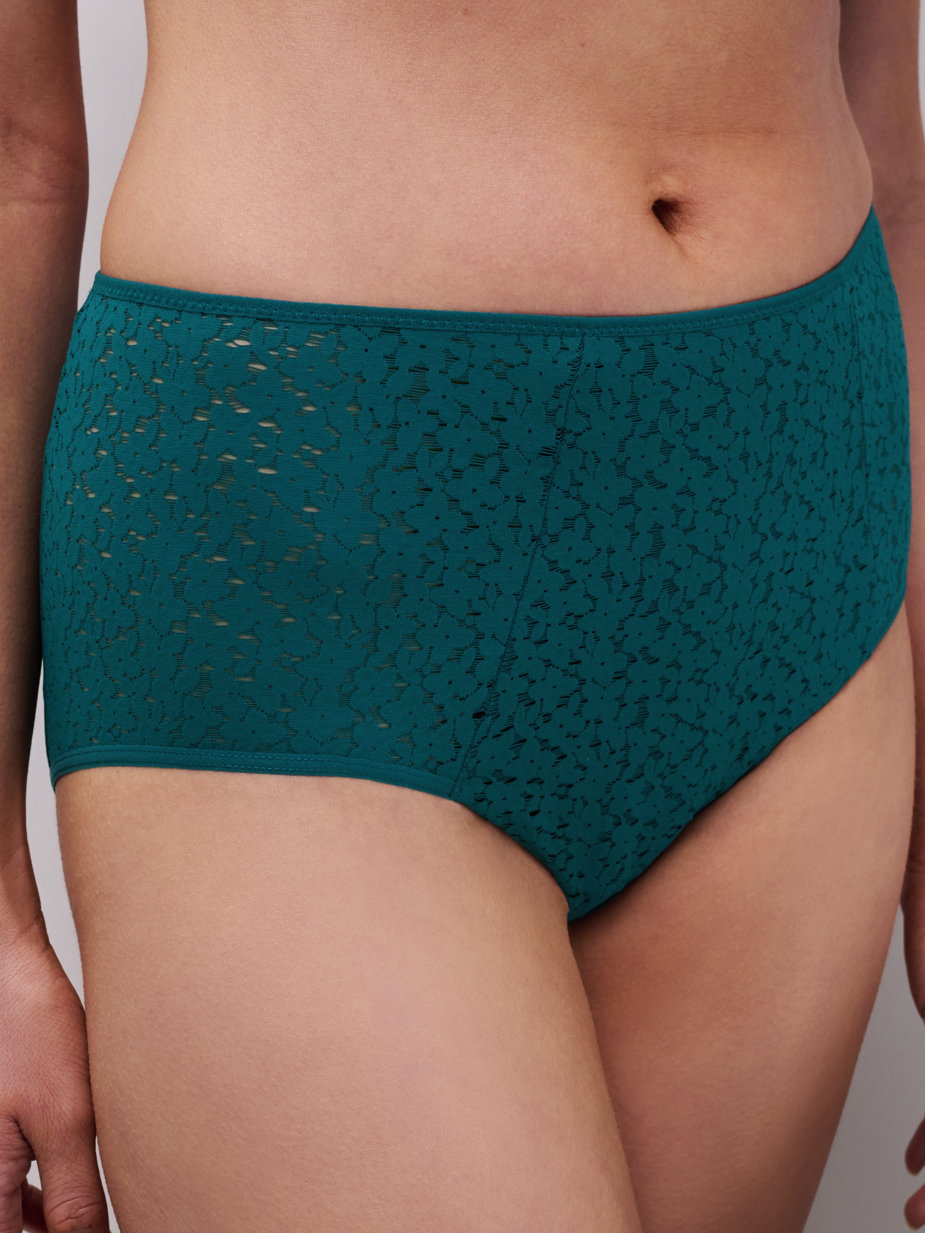 Chantelle | Norah High Waisted Full Brief | Oriental Green