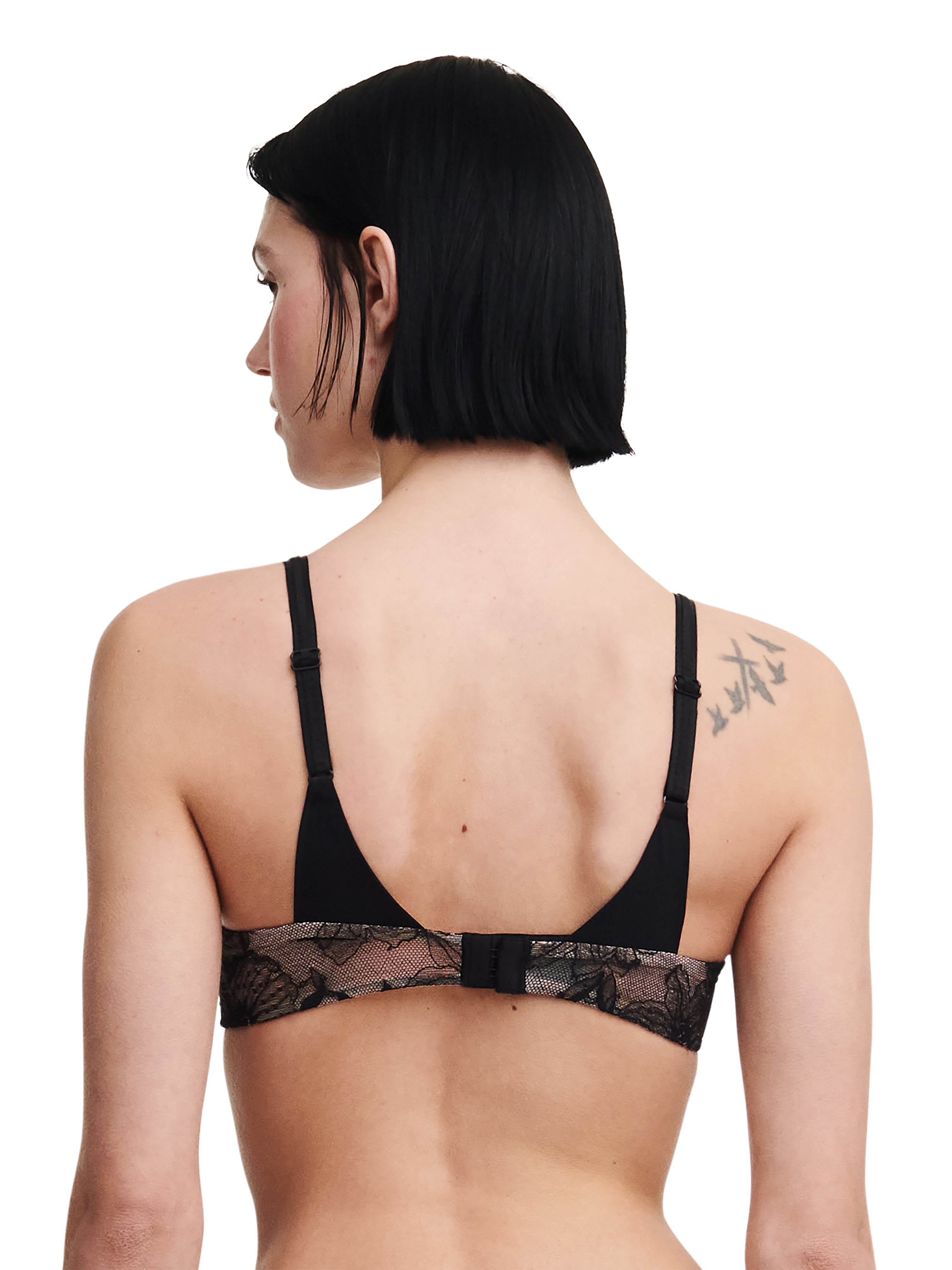 Chantelle | Orchids Half-Cup Balcony Bra | Black