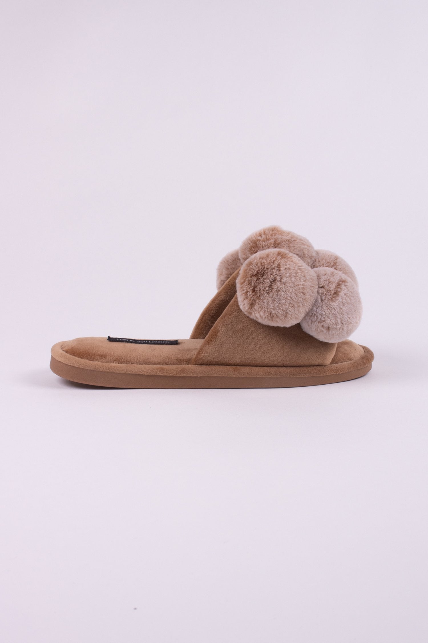 Pretty You London | Dolly Slippers | Caramel